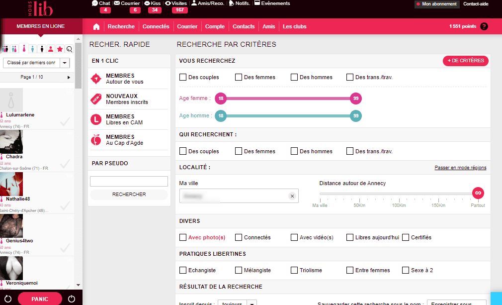 Faire des recherches sur Nouslib